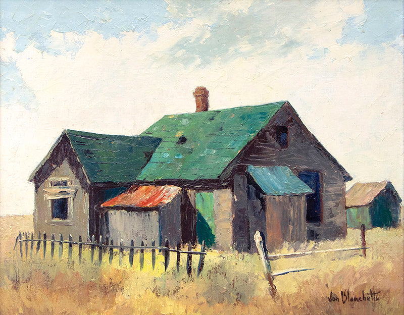 Jon Blanchette (1908-1987) artwork for sale. Ripe for Restoration (Abandoned Home, California), Painting, circa 1955, Denver, Colorado, Art Gallery)