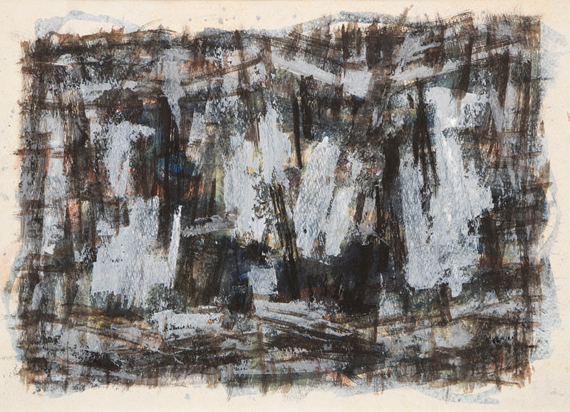 Paul K. Smith (1893-1977) artwork for sale. Untitled (Abstract in Brown, Cream, and Blue), Painting, circa 1955, Denver, Colorado, Art Gallery)