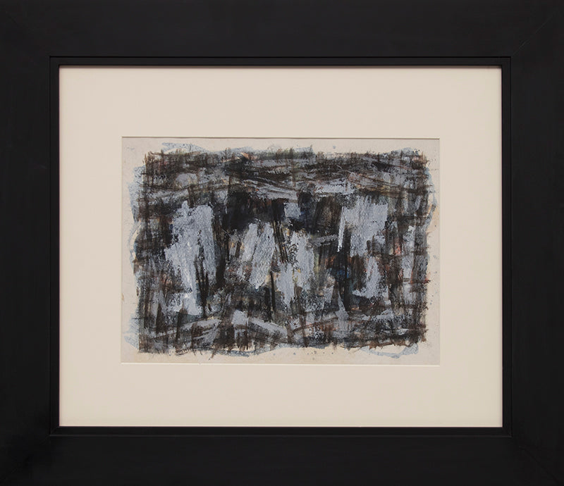 Untitled (Abstract in Brown, Cream, and Blue), Painting, circa 1955