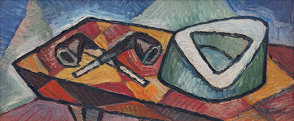 Michel Patrix (1917-1973) artwork for sale. Untitled (Still Life with Tobacco Pipes), Painting, circa 1940, Denver, Colorado, Art Gallery)