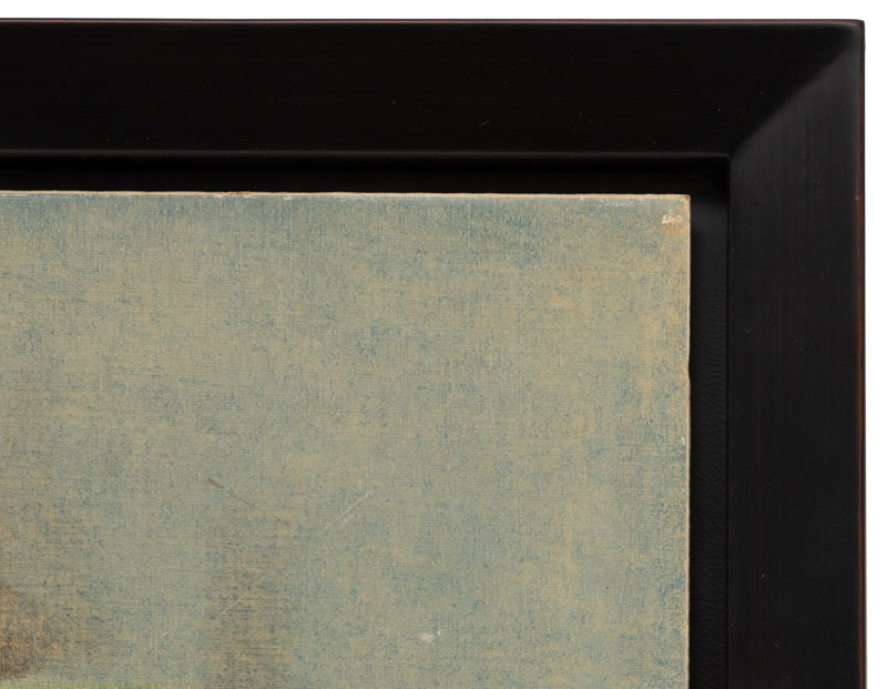 Untitled (Abstract in Pale Blue, Yellow, Gray and Black), Painting, 1954
