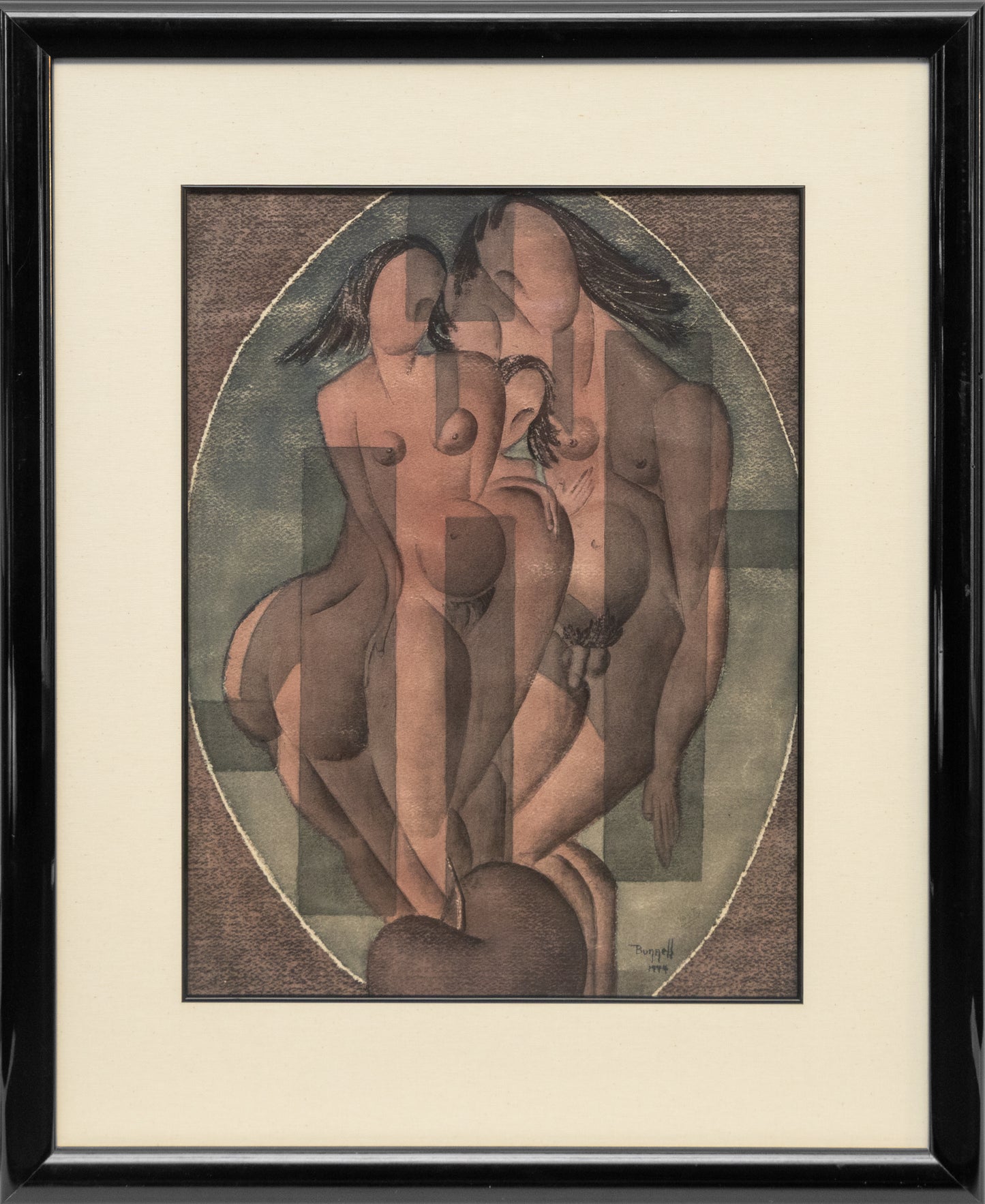 Adam and Eve and Lilith, Painting, 1944