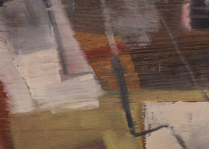 Untitled (Abstract in Black, Gray, Umber, and Ochre), Painting, 1956