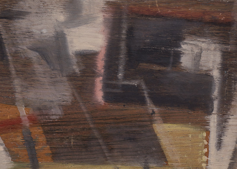 Untitled (Abstract in Black, Gray, Umber, and Ochre), Painting, 1956