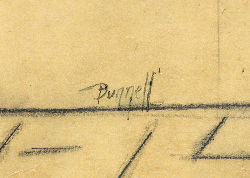 Untitled (Houses and Hills), Drawing, circa 1935