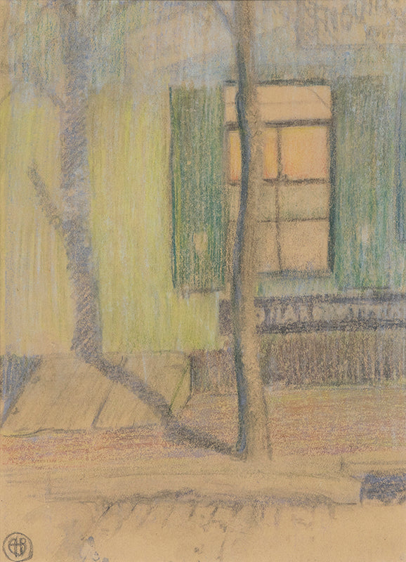 George Elbert Burr (1859-1939) artwork for sale. Untitled (Exterior with Tree), Drawing, circa 1915, Denver, Colorado, Art Gallery)