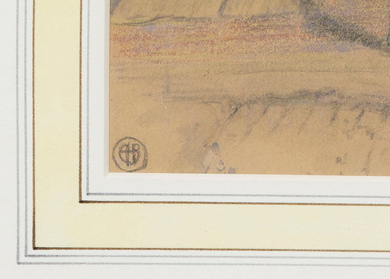 Untitled (Exterior with Tree), Drawing, circa 1915