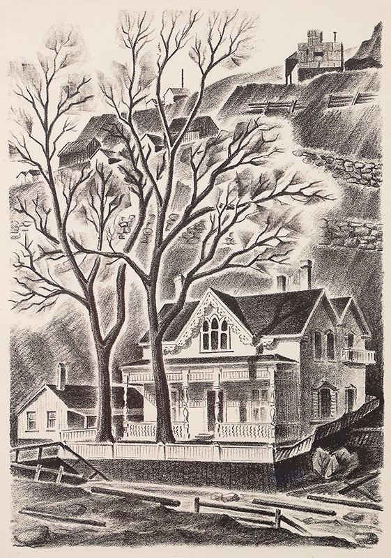 Arnold Ronnebeck (1885-1947) artwork for sale. House at Gregory Point (Colorado); edition of 25, Print, 1937, Denver, Colorado, Art Gallery)
