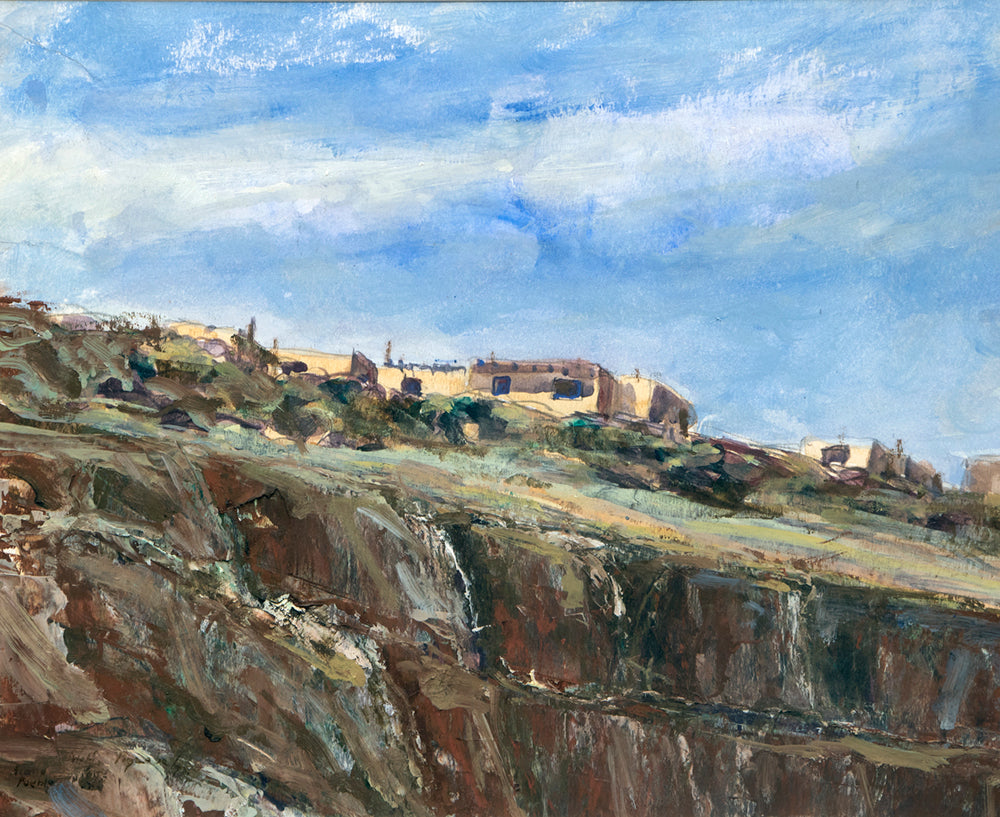 Wolfgang Pogzeba (1936-1982) artwork for sale. Acoma Pueblo (New Mexico), Painting, 1978, Denver, Colorado, Art Gallery)