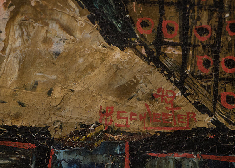 Fetishes (Abstract Figure and Animal), Painting, 1949