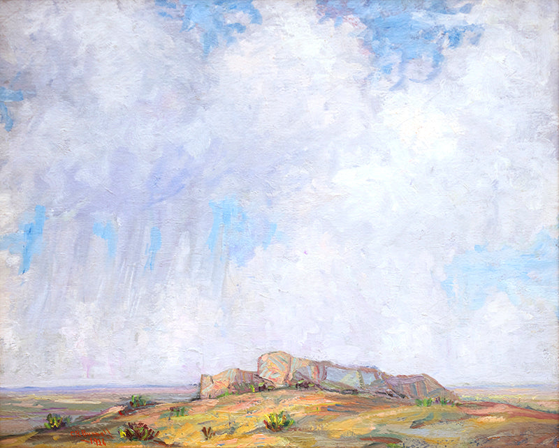 Charles Bunnell (1897-1968) artwork for sale. Untitled (Colorado Landscape with Buttes, Prairie and Sky), Painting, 1926, Denver, Colorado, Art Gallery)