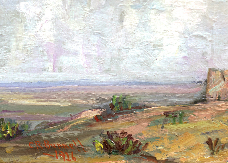 Untitled (Colorado Landscape with Buttes, Prairie and Sky), Painting, 1926