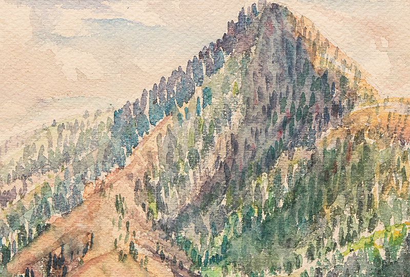 Cameron's Cone (Above Colorado Springs, Colorado), Painting, circa 1930