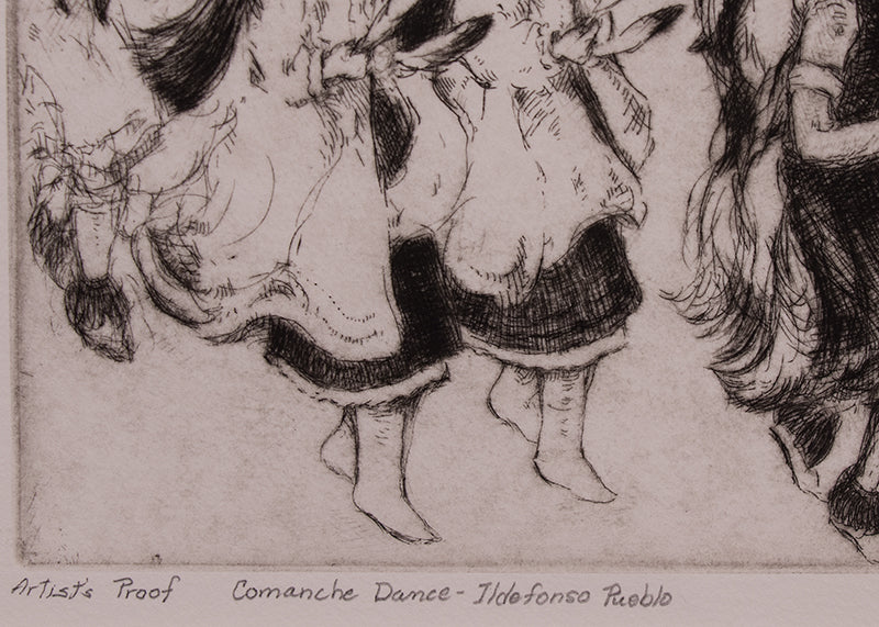 Comanche Dance, Ildefonso Pueblo (Artists Proof, edition of 50), Print, 1983