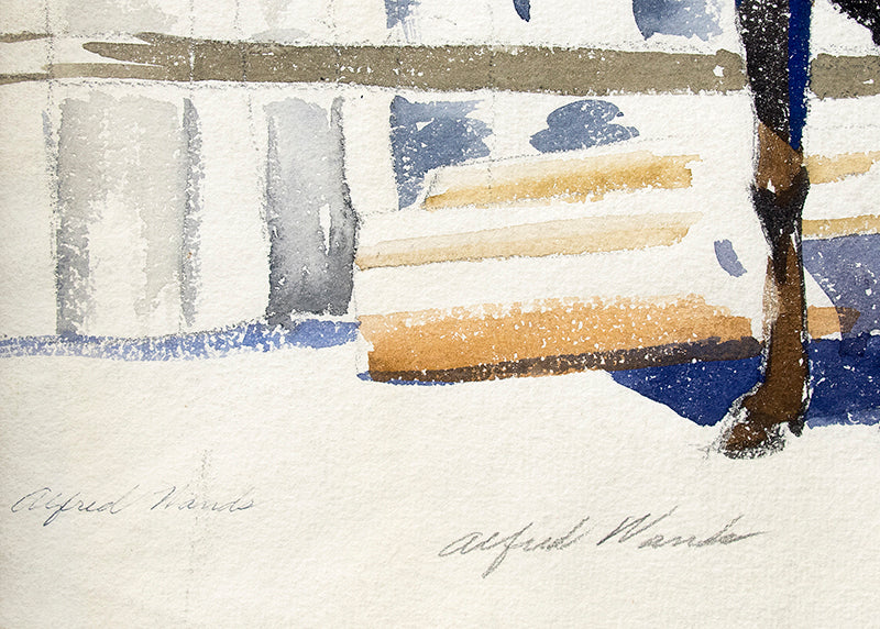 Untitled (Horses with Cart), Painting