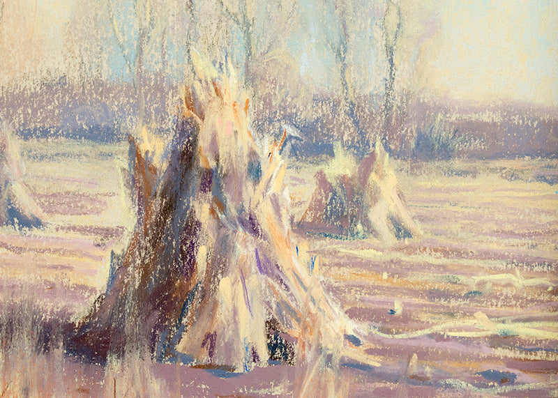 Untitled (Haystacks, Colorado), Drawing, circa 1940