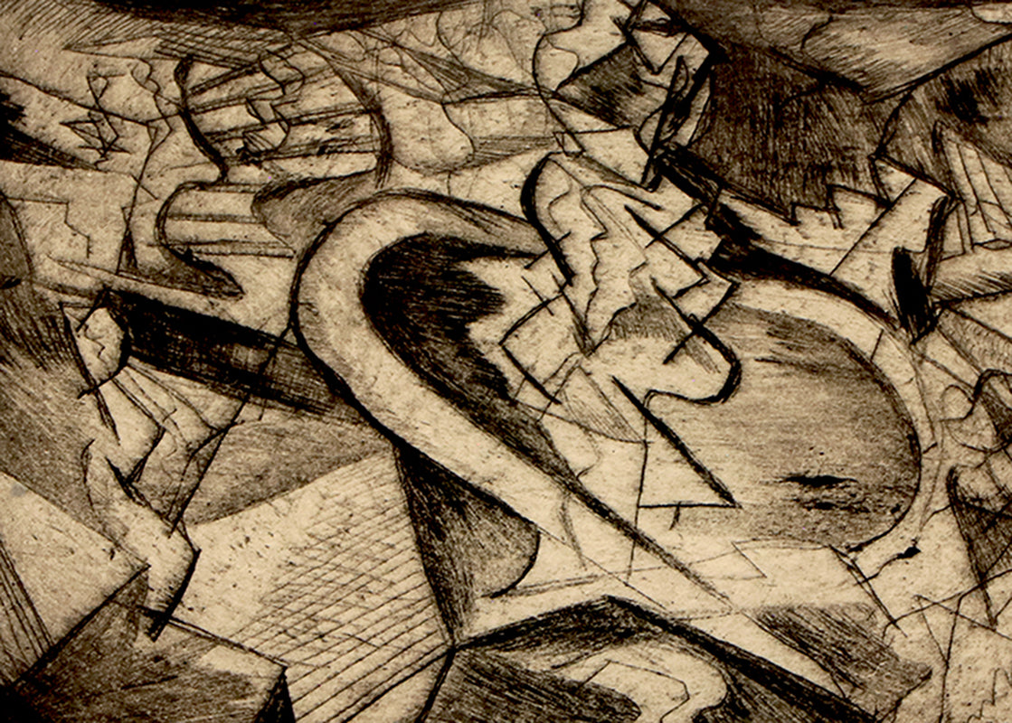Night Forms (Modernist Landscape), Print, 1945