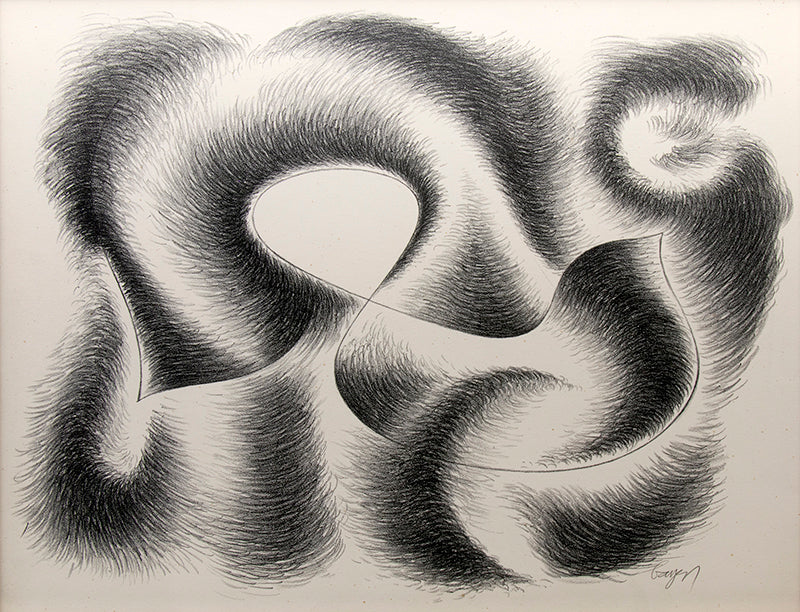 Herbert Bayer (1900-1985) artwork for sale. Convolution (Black and White Abstract), Print, 1948, Denver, Colorado, Art Gallery)