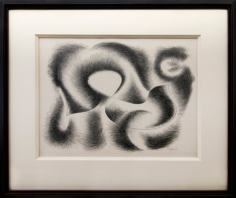 Convolution (Black and White Abstract), Print, 1948