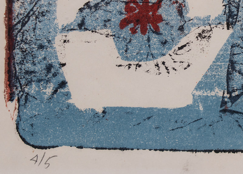 Cycle, 4/5 (Abstract in Blue, Black, White, and Red), Print, 1966