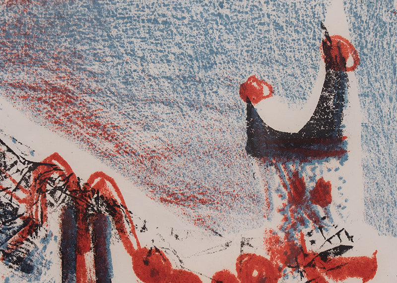 Cycle, 4/5 (Abstract in Blue, Black, White, and Red), Print, 1966
