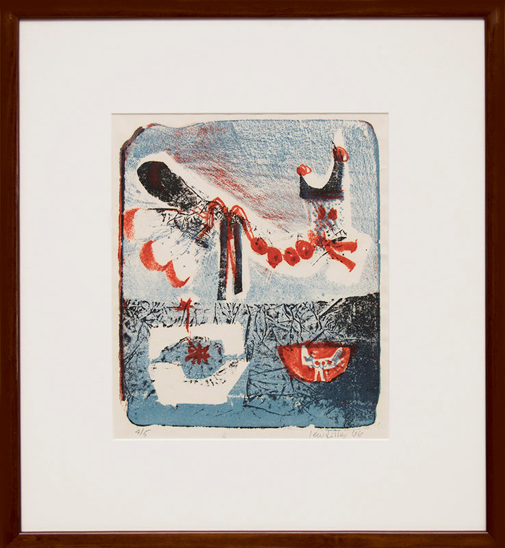 Cycle, 4/5 (Abstract in Blue, Black, White, and Red), Print, 1966