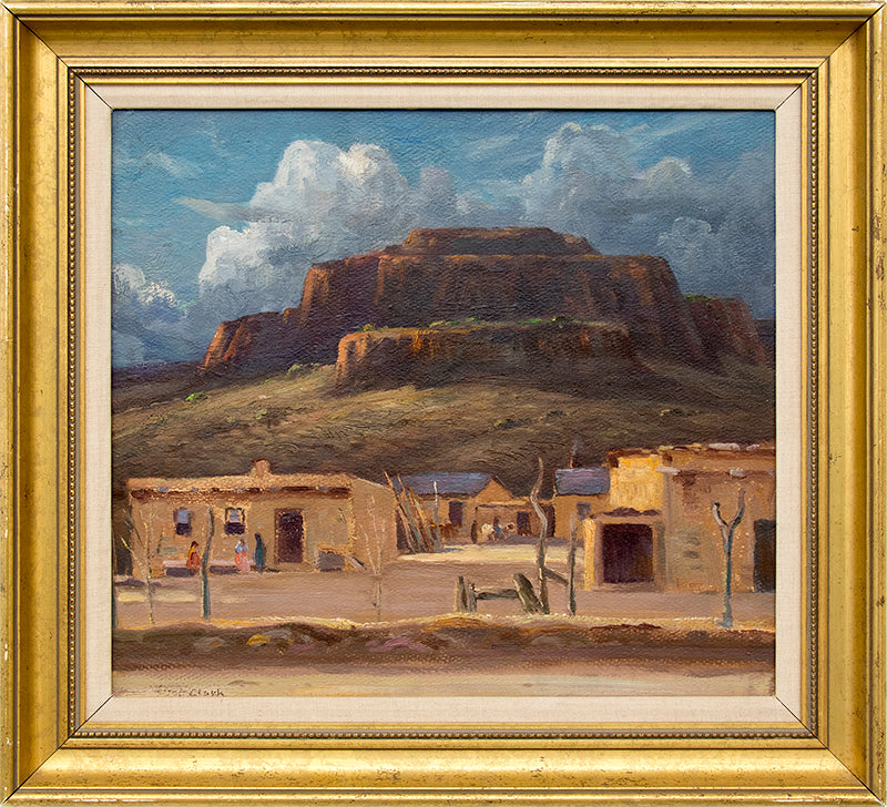 Pueblo Near Santa Fe (New Mexico), Painting, 1932