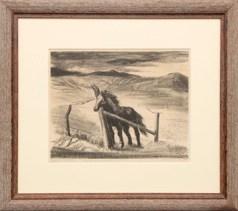Forgotten, 53/80 (Horse by Fence), Print, 1943