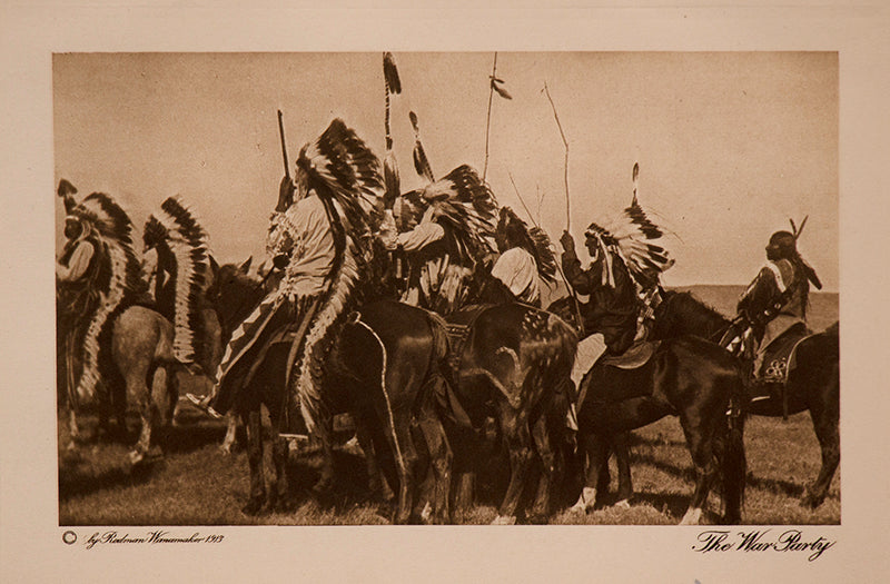 Joseph Dixon (1856-1926) artwork for sale. The War Party, Photogravure, copyright 1913, Denver, Colorado, Art Gallery)