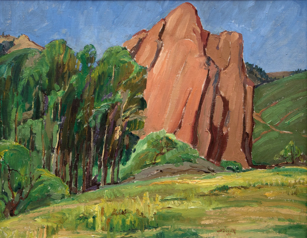 David Spivak (1893-1932) artwork for sale. Untitled (Red Rocks, Colorado), Painting, 1930, Denver, Colorado, Art Gallery)