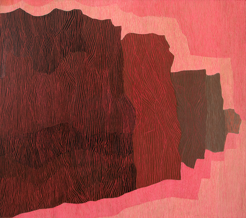 Untitled II (Sea Wall), Mixed Media Painting, circa 1968