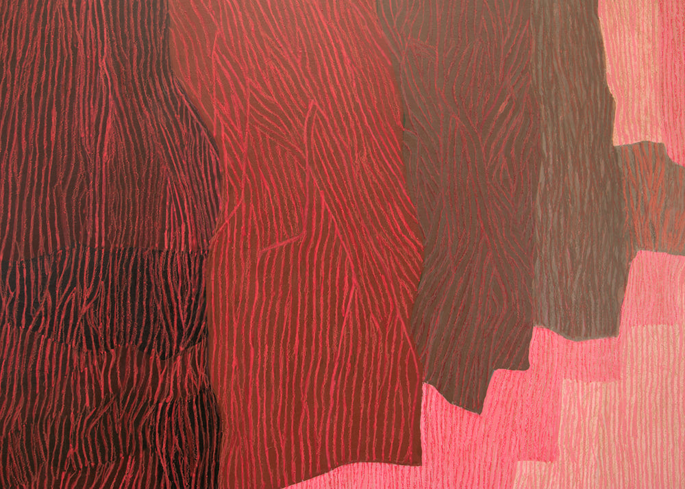 Untitled II (Sea Wall), Mixed Media Painting, circa 1968