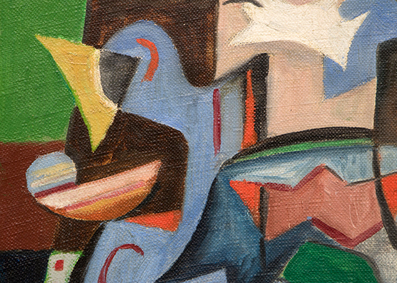 Untitled (Abstract in Green, Blue, Red, and White), Painting, 1944