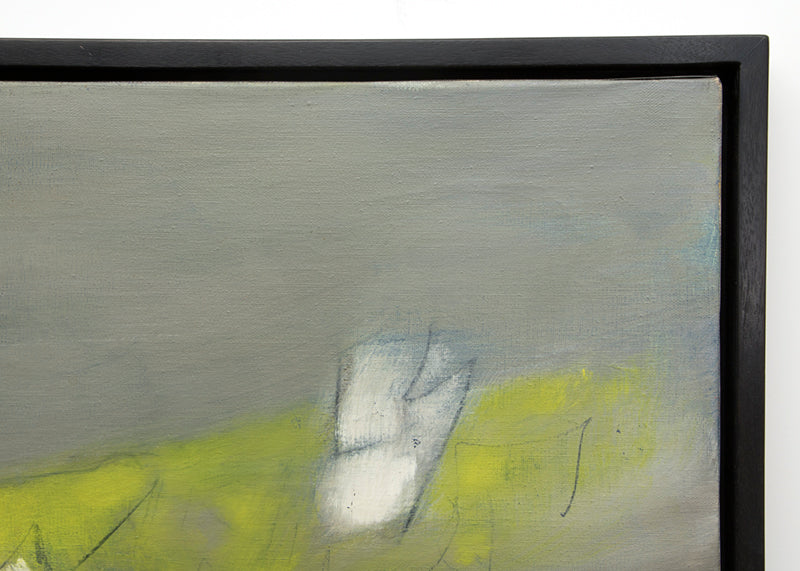 Along the Way (Abstract in Gray, Black, White, Yellow, and Orange), Painting, 1960