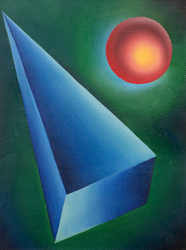 Ralph Anderson (1929 - 2010) artwork for sale. Basic Form Problem #1 (Two Polygons), Painting, circa 1940, Denver, Colorado, Art Gallery)