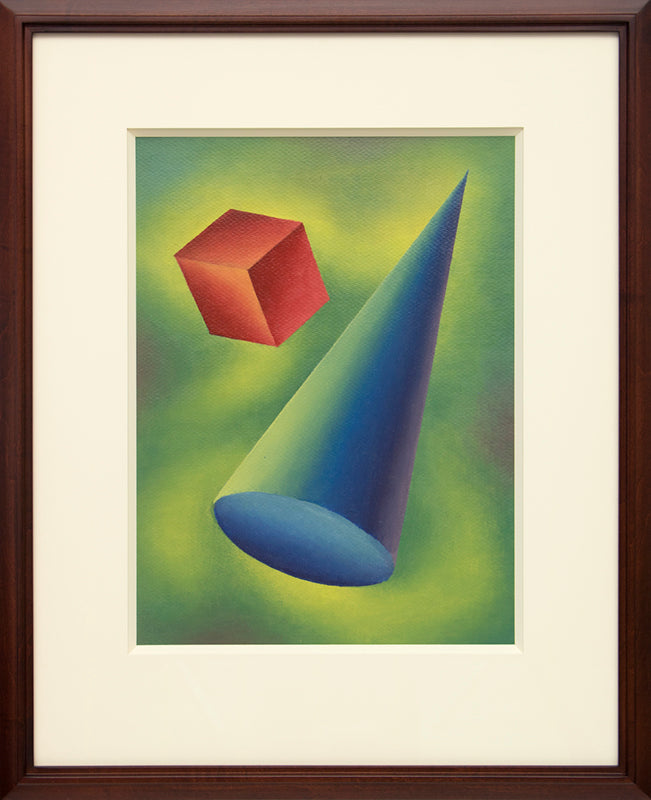 Basic Form Problem #2 (Two Polygons), Painting, circa 1940