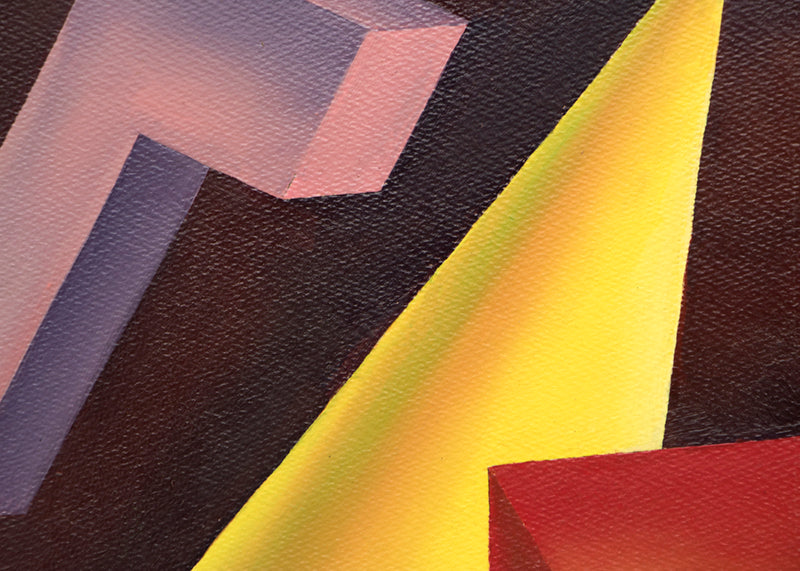 Basic Form Problem #6 (Three Polygons), Painting, circa 1940