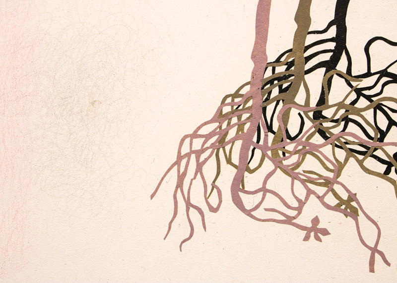 Last Potato Root, Series #2, Mixed Media Painting, circa 1985