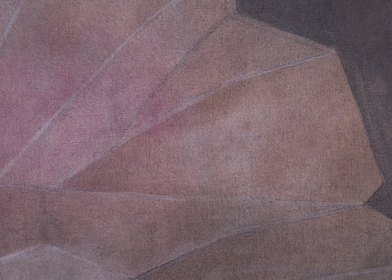Crystal, Series #3 Rose or Pink Crystal, Mixed Media Painting, circa 1970