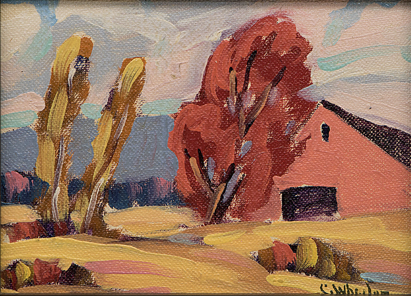 Charles Wheeler (1881-1935) artwork for sale. Untitled (Red Barn), Painting, Denver, Colorado, Art Gallery)