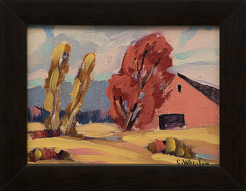Untitled (Red Barn), Painting