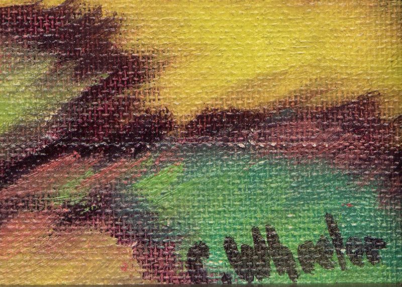 Untitled (Barn and Mountain), Painting