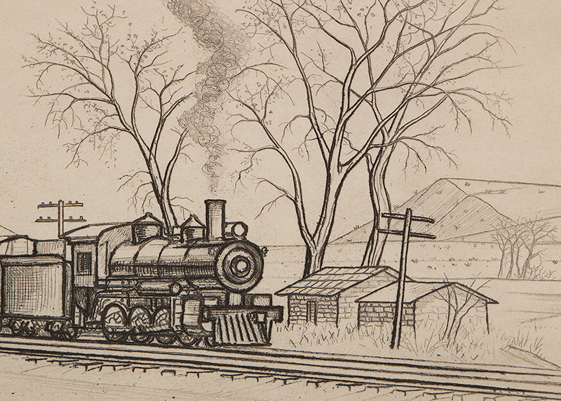 Arizona Junction (Rural Train Depot), Print, 1933