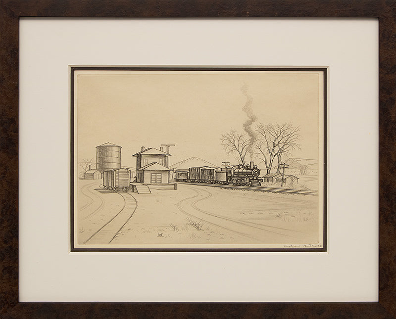Arizona Junction (Rural Train Depot), Print, 1933