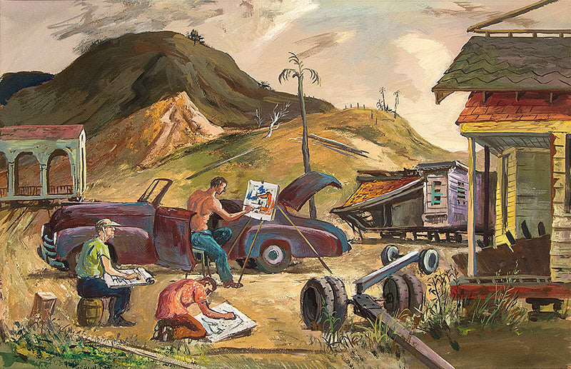 Frederick Shane (1906-1992) artwork for sale. Artists Sketching (California), Painting, 1949, Denver, Colorado, Art Gallery)