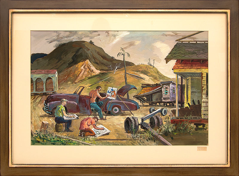 Artists Sketching (California), Painting, 1949