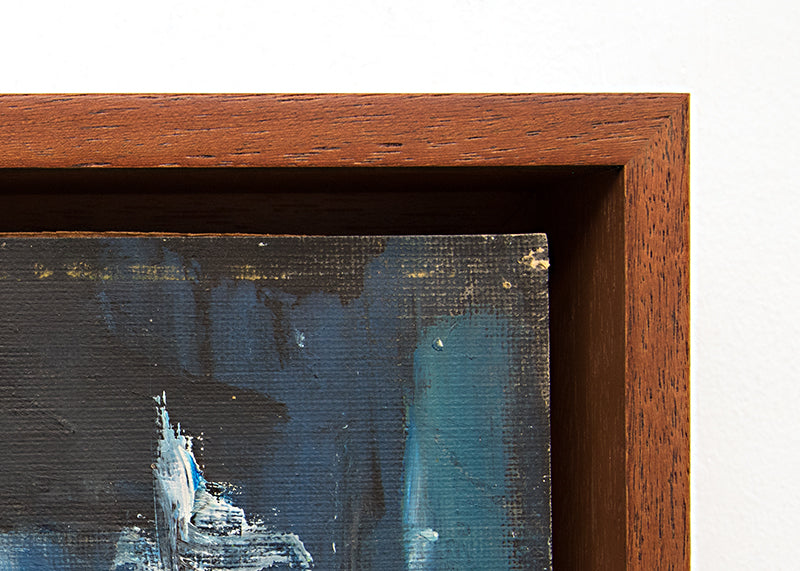 Untitled (Abstract in Black, Blue, White, and Gold), Painting, 1959