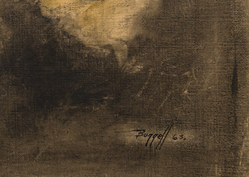 Untitled (Abstract in Brown, Ochre, Black, and Blue), Painting, 1963
