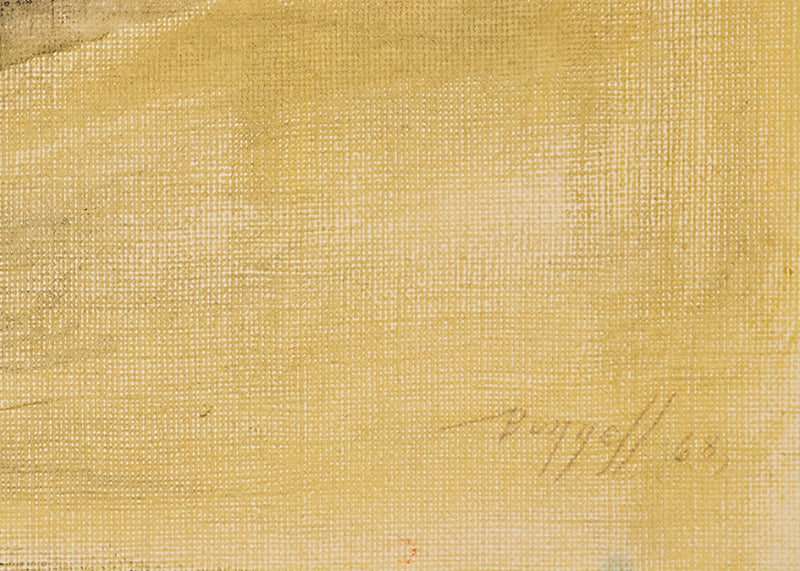 Untitled (Abstract in Gold, White, and Black), Painting, 1968