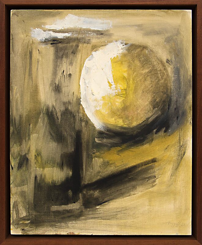 Untitled (Abstract in Gold, White, and Black), Painting, 1968